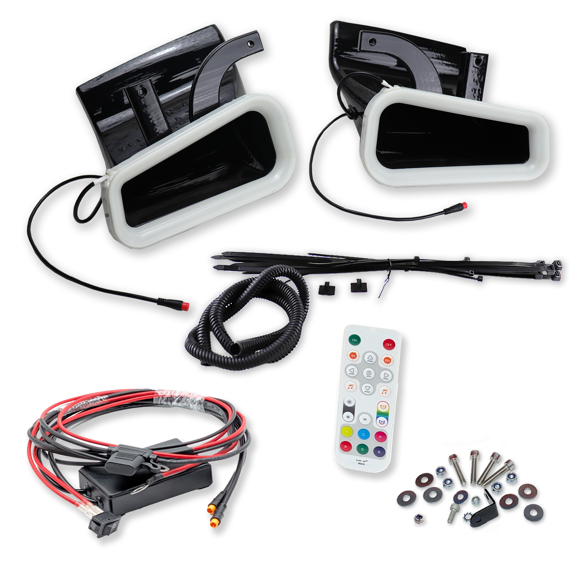 2014-2024 Infiniti Q50 Dual BIG MOUTH LIT KIT Ram Air Intake Snorkels