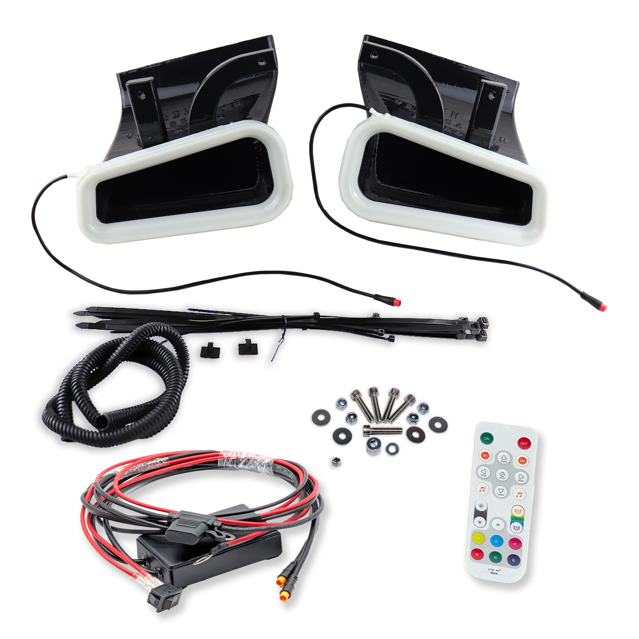 2016-2022 Infiniti Q60 Dual BIG MOUTH LIT KIT Ram Air Intake Snorkels