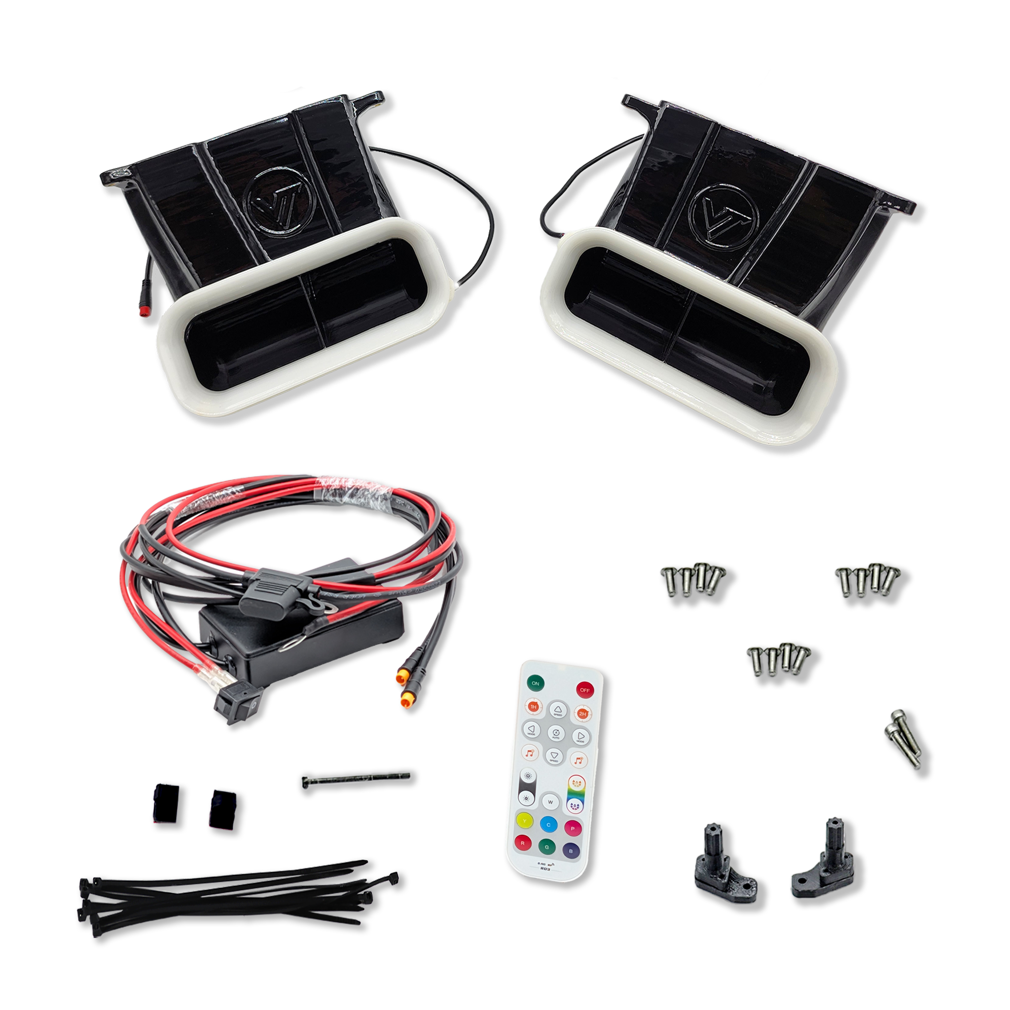 2021-2023 Ford F-150 and Tremor (non Raptor) Dual BIG MOUTH LIT KIT Ram Air Intake Snorkels