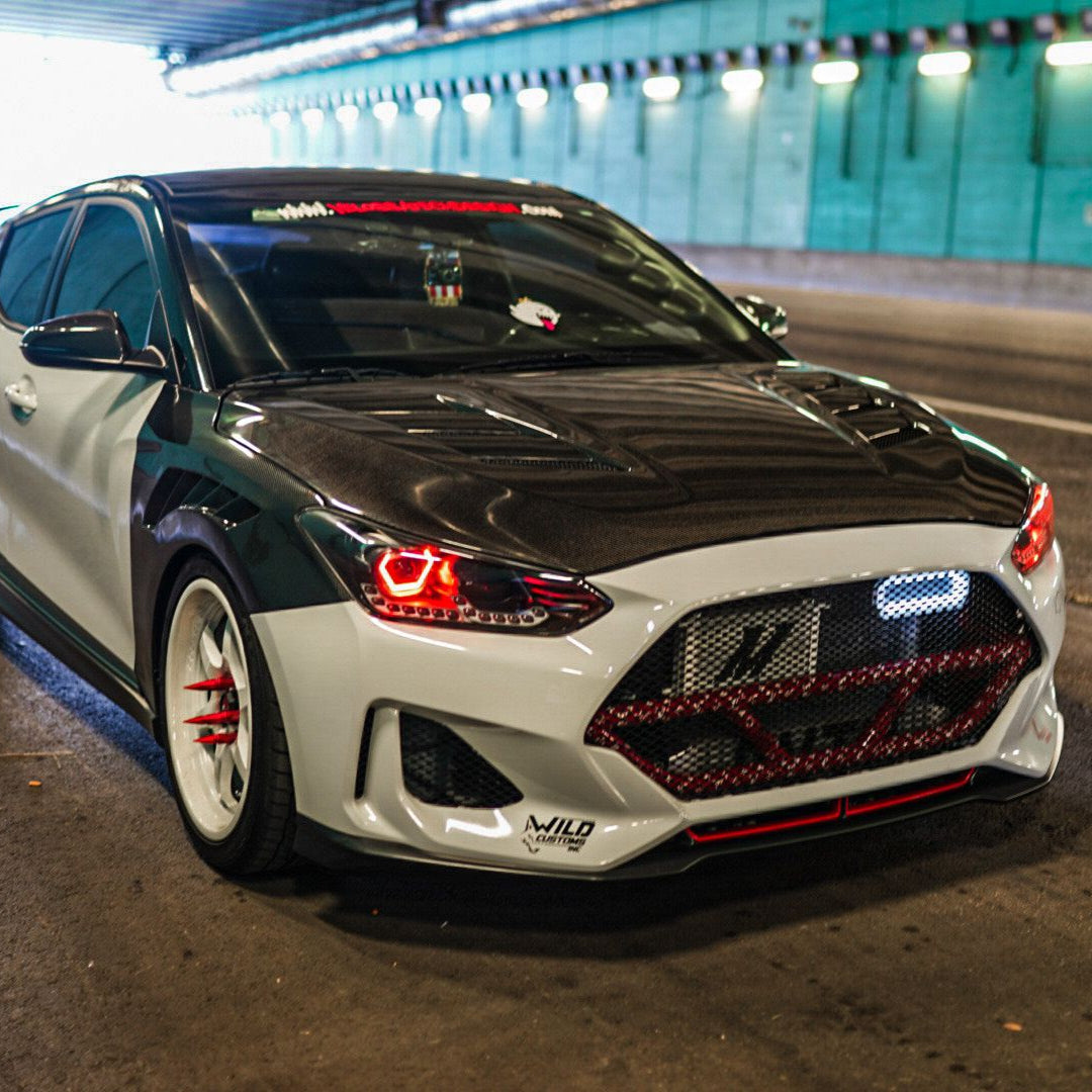 2019+ Hyundai Veloster Turbo/R-spec/Non-Turbo BIG MOUTH "LIT KIT" Ram Air Intake Snorkel | Velossa Tech Design