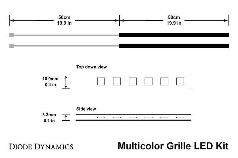 Diode Dynamics RGBW 100cm Strip SMD60 M8