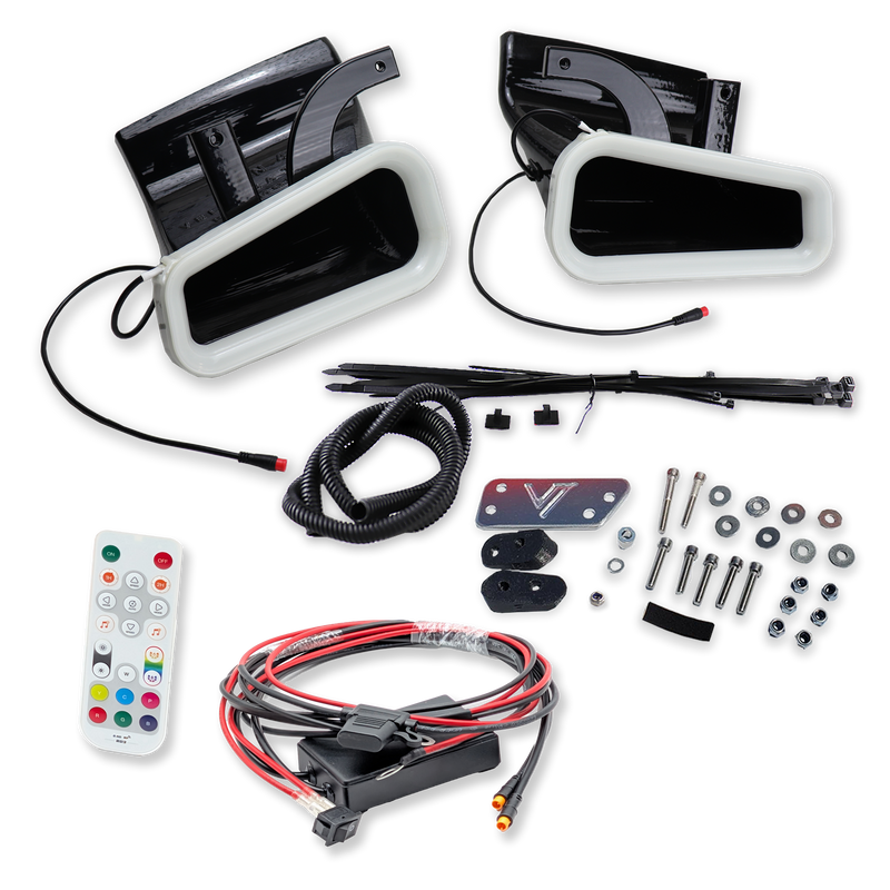 2016-2024 Infiniti Q50 Red Sport BIG MOUTH "LIT KIT" Ram Air Intake Snorkels