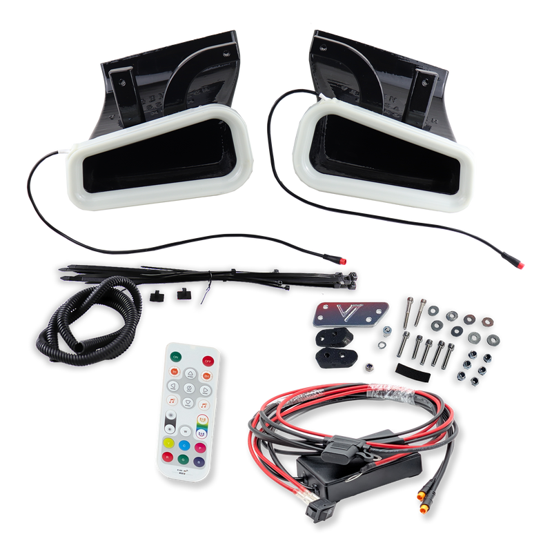 2016-2022 Infiniti Q60 Red Sport BIG MOUTH "LIT KIT" Ram Air Intake Snorkels
