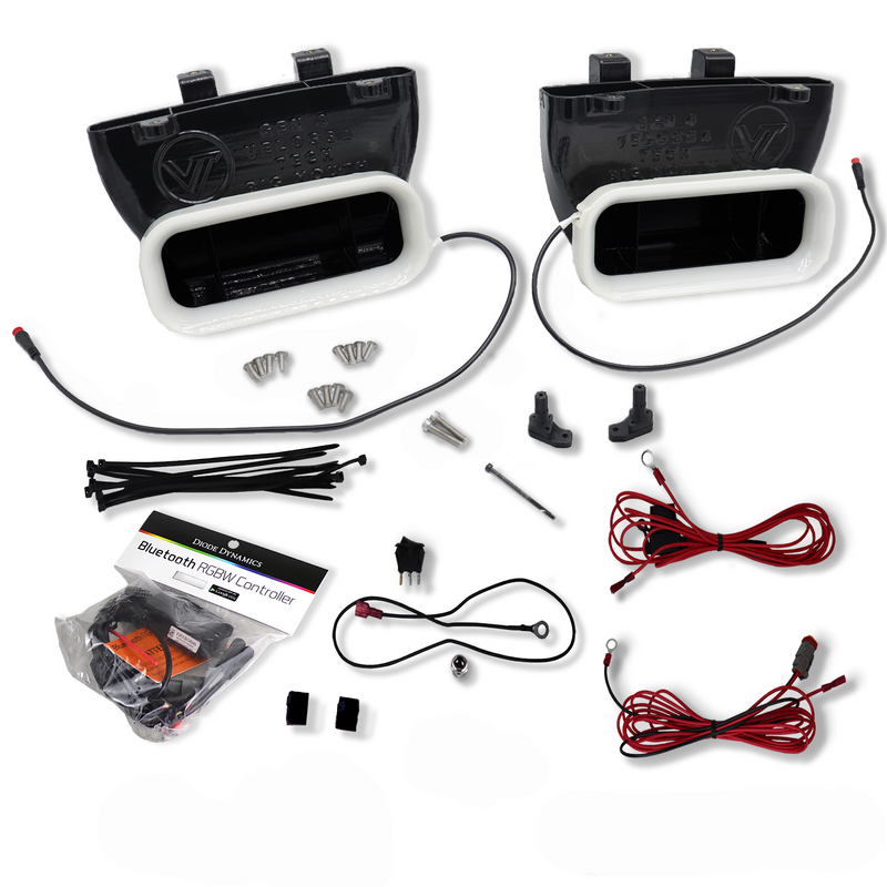 2021+ Ford F-150 and Tremor (non Raptor) Dual BIG MOUTH "LIT KIT" Ram Air Intake Snorkels