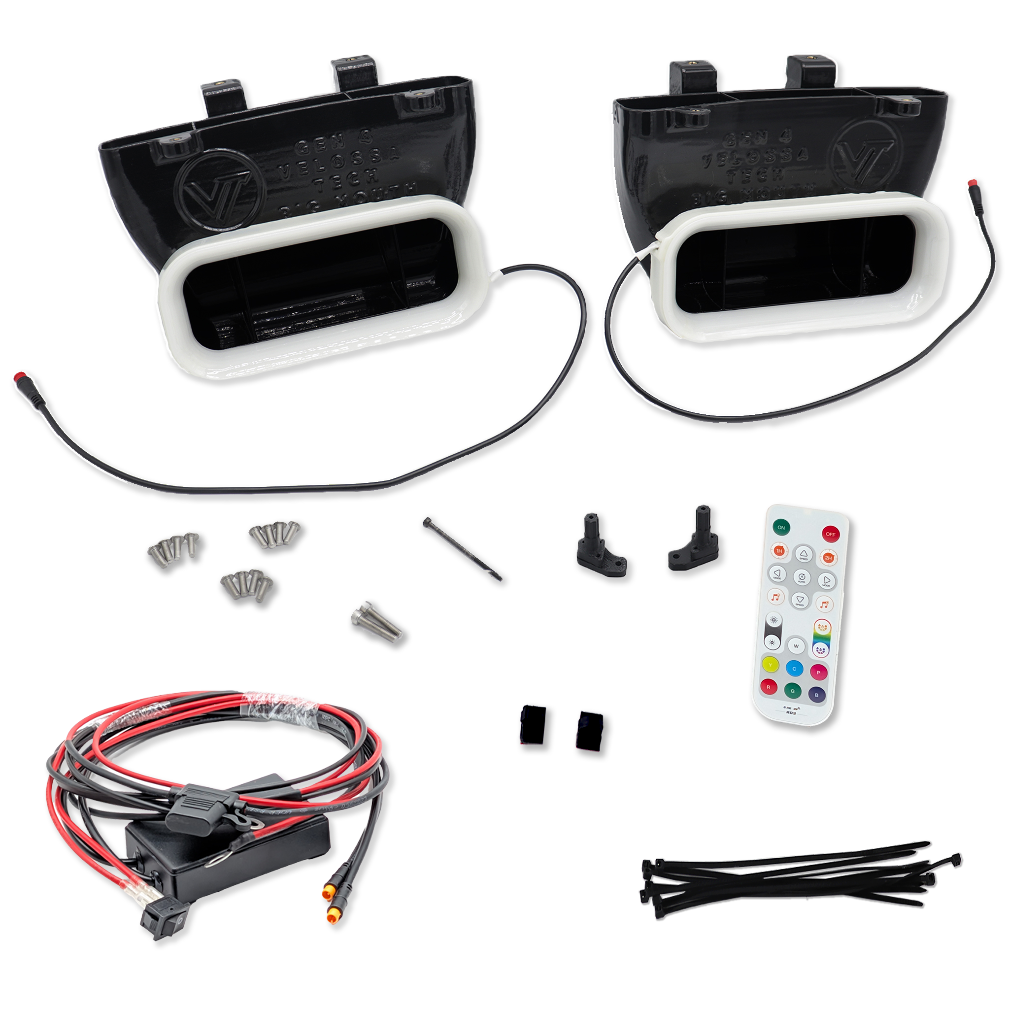 2015-2017 Ford F-150 and 2017-2020 Ford F-150 Raptor Dual BIG MOUTH LIT KIT Ram Air Intake Snorkels