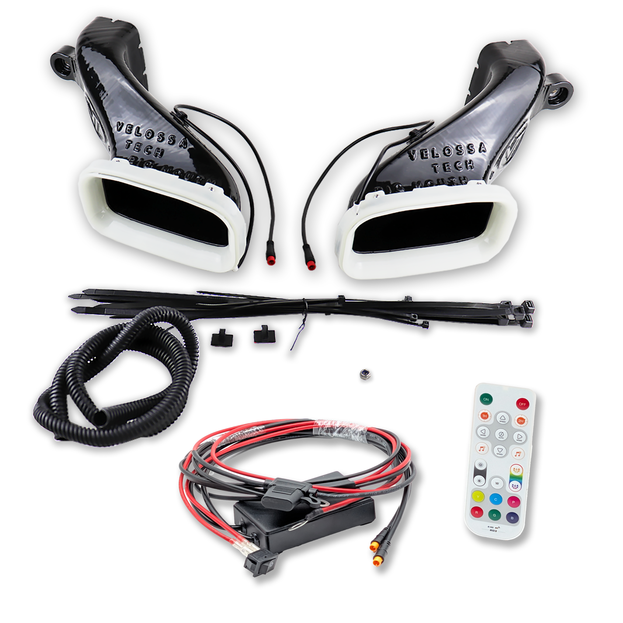 2017-2024 Kia Stinger 3.3T/2.0T/2.5T Dual BIG MOUTH LIT KIT Ram Air Intake Snorkels