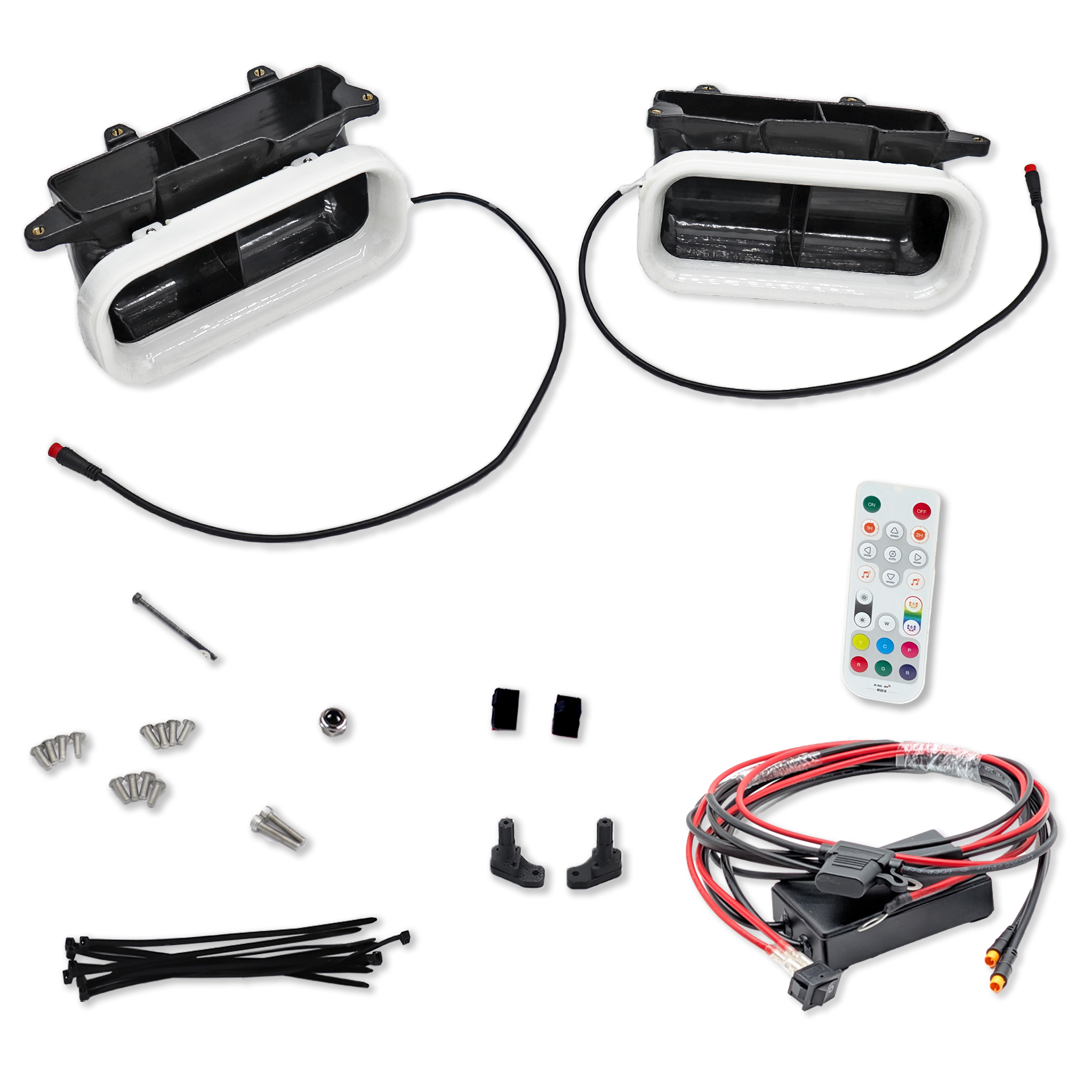 2018-2020 Ford F-150 and 2021-2022 Ford F-150 Raptor Dual BIG MOUTH LIT KIT Ram Air Intake Snorkels