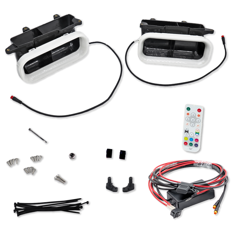 2018-2020 Ford F-150 and 2021-2022 Ford F-150 Raptor Dual BIG MOUTH "LIT KIT" Ram Air Intake Snorkels