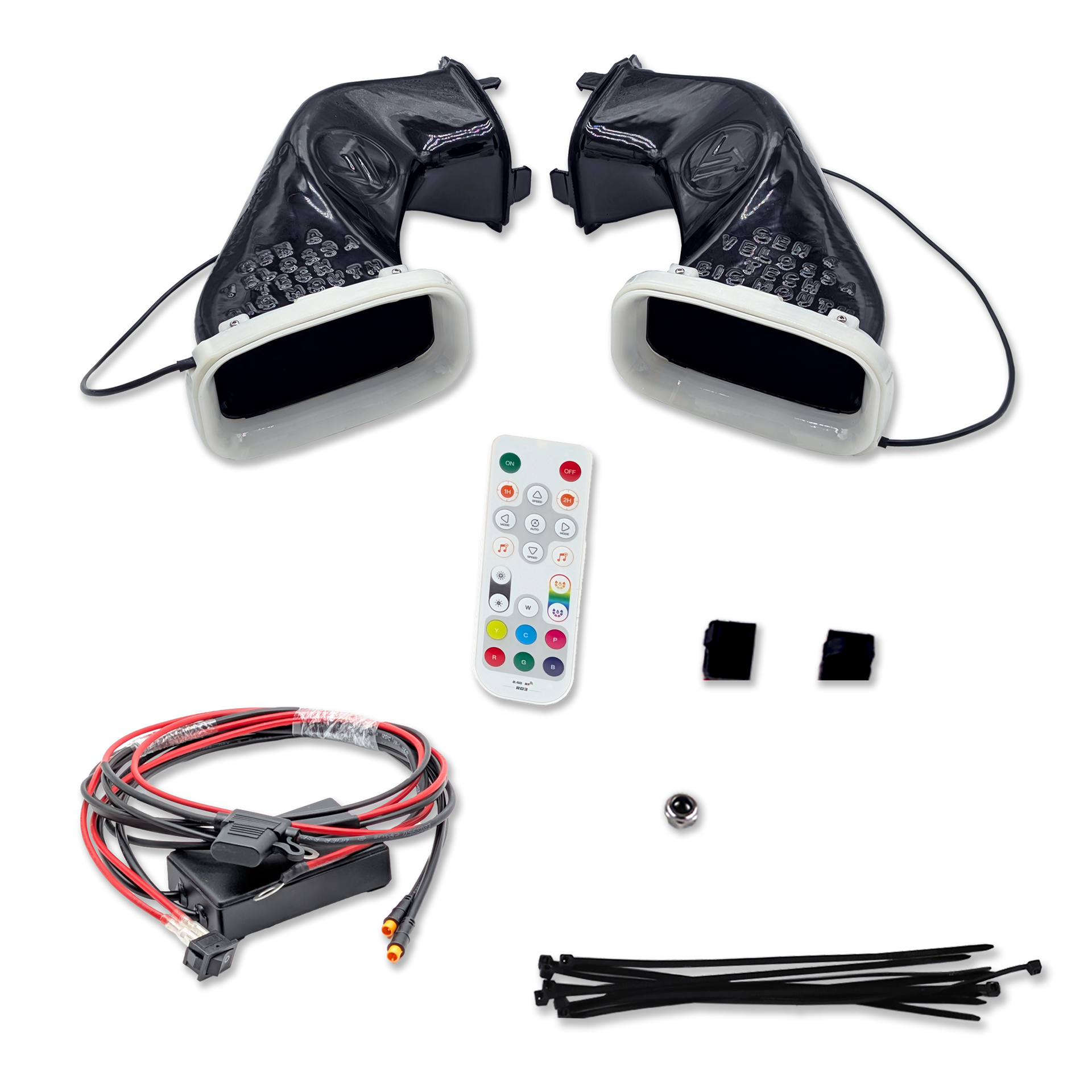 【希少】aerocoach VORZUG ブラック DHハンドル 2020+ BMW M8 Competition (F91/F92/F93) Dual BIG MOUTH LIT KIT Ram