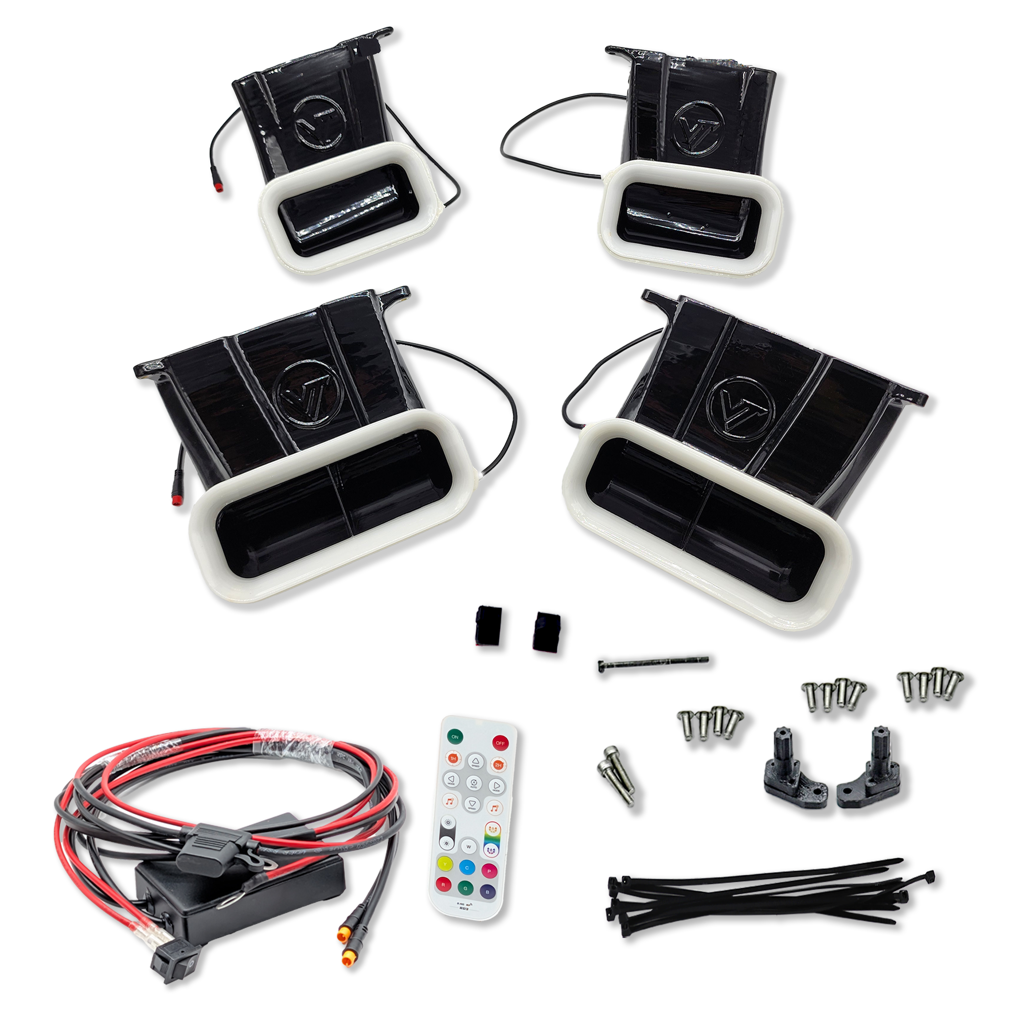 2021-2023 Ford F-150 and Tremor (non Raptor) Quad BIG MOUTH LIT KIT Ram Air Intake Snorkels