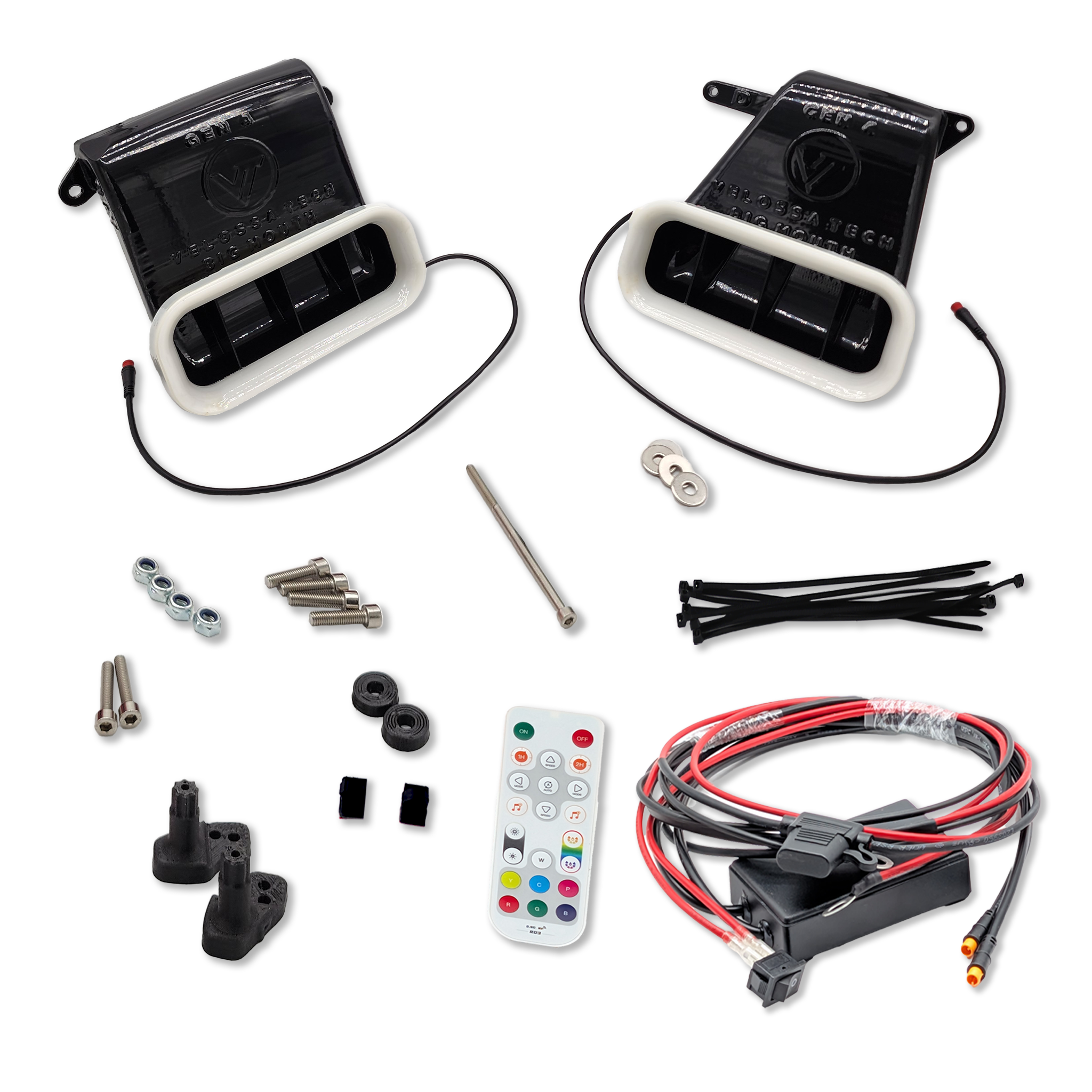 2022+ Ford Maverick (2.0L/2.5L Hybrid) Dual BIG MOUTH LIT KIT Ram Air Intake Snorkels