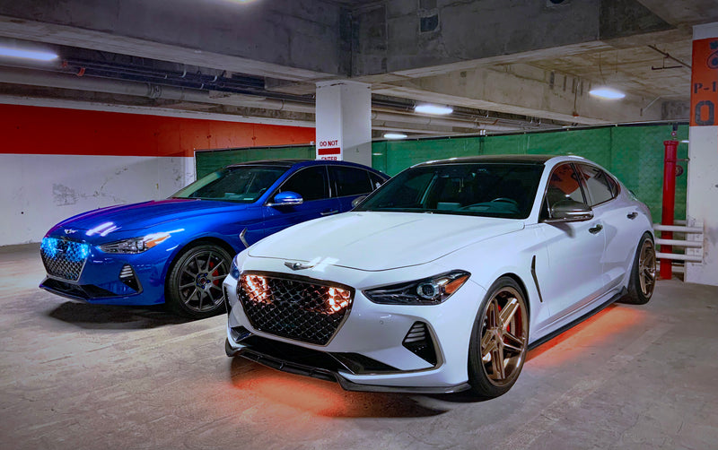 2017-2021 Genesis G70 3.3T Dual BIG MOUTH "LIT KIT" Ram Air Intake Snorkels