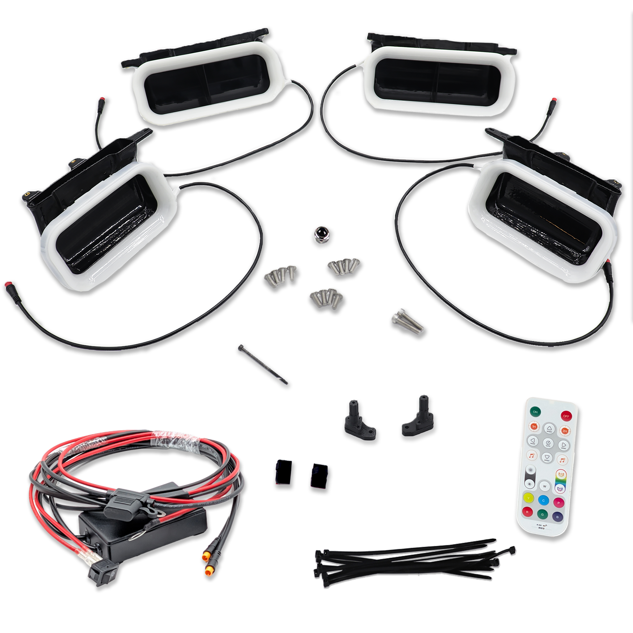 2018-2020 Ford F-150 and 2021-2022 Ford F-150 Raptor Quad BIG MOUTH LIT KIT Ram Air Intake Snorkels