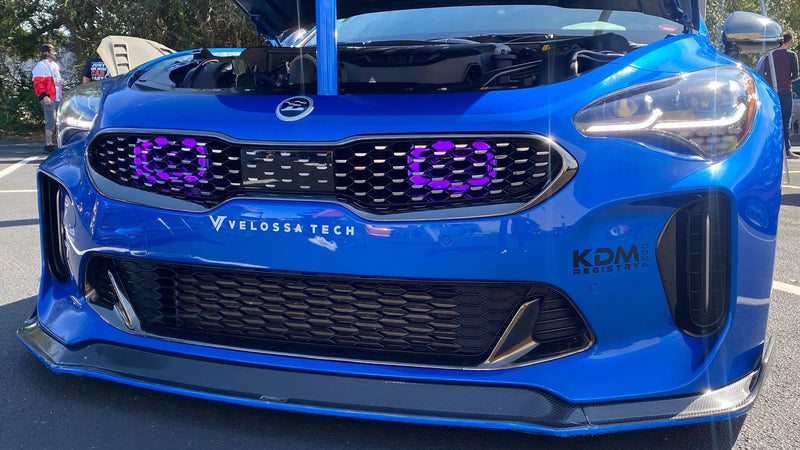 2017-2020+ Kia Stinger 3.3T Dual BIG MOUTH "LIT KIT" Ram Air Intake Snorkels | Velossa Tech Design