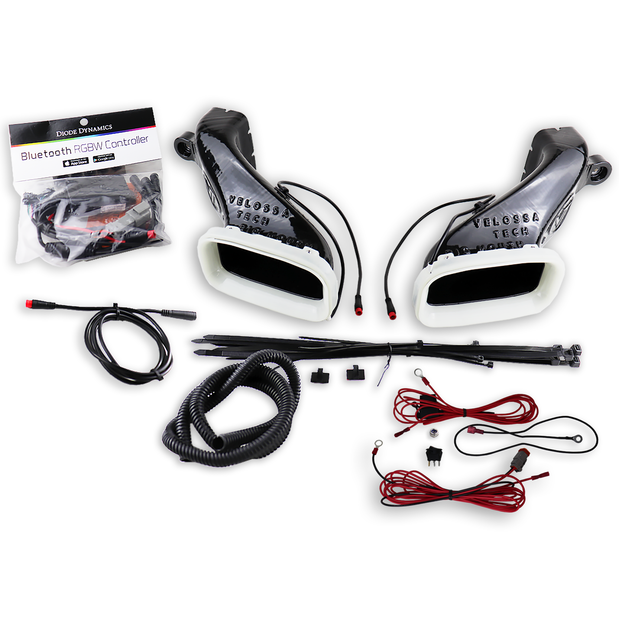 2022+ Genesis G70 3.3T Dual BIG MOUTH "LIT KIT" Ram Air Intake Snorkels | Velossa Tech Design