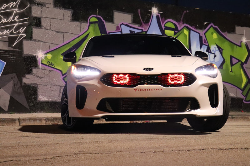 2018-2020+ Kia Stinger 3.3T Generation 4 Interchangeable BIG MOUTH "LIT KIT" | LIT Flares and Controller Only | Velossa Tech Design