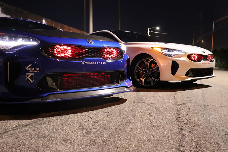2018-2020+ Kia Stinger 3.3T Generation 4 Interchangeable BIG MOUTH "LIT KIT" | LIT Flares and Controller Only | Velossa Tech Design
