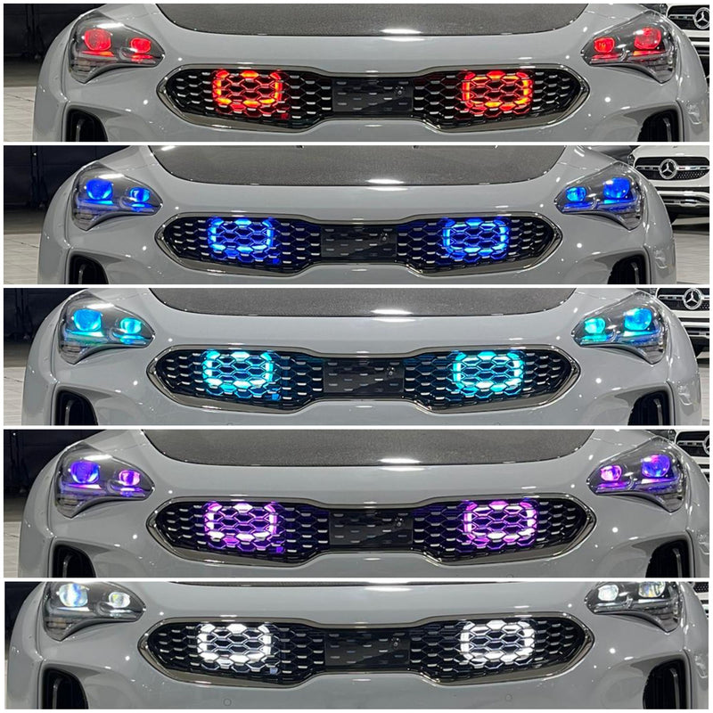 2018-2020+ Kia Stinger 3.3T Generation 4 Interchangeable BIG MOUTH "LIT KIT" | LIT Flares and Controller Only | Velossa Tech Design
