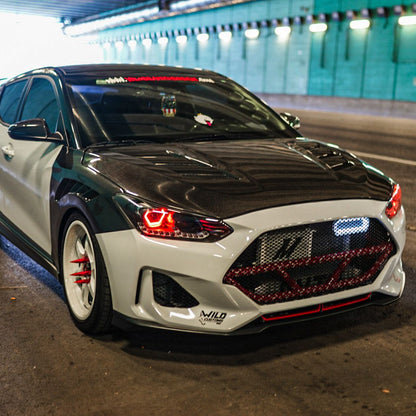 2019+ Hyundai Veloster Turbo/R-spec/Non-Turbo BIG MOUTH "LIT KIT" Ram Air Intake Snorkel | Velossa Tech Design