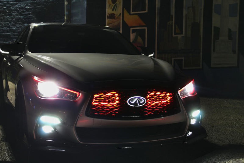 2016-2020+ Infiniti Q60 RedSport BIG MOUTH "LIT KIT" Ram Air Intake Snorkels | Velossa Tech Design