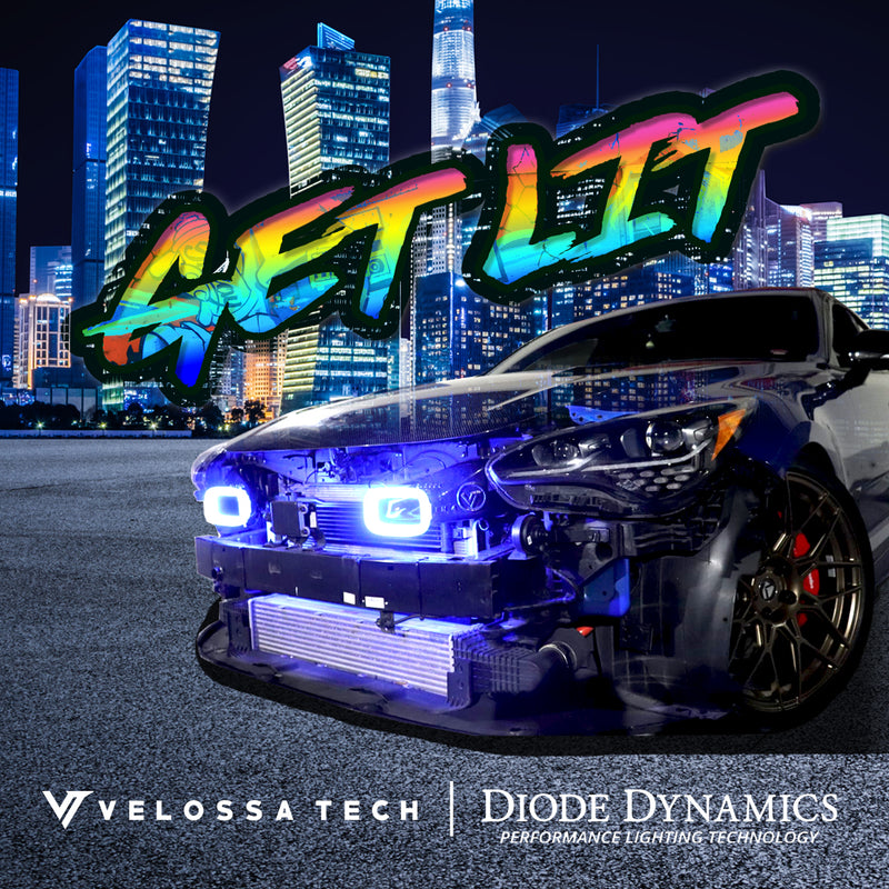 2017-2020+ Kia Stinger 3.3T Dual BIG MOUTH "LIT KIT" Ram Air Intake Snorkels | Velossa Tech Design