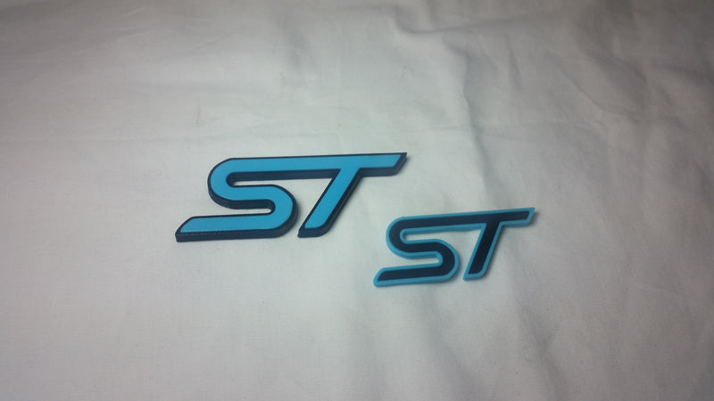 2013-2019+ Ford Focus ST / Fiesta ST Two-Tone "ST" Emblem